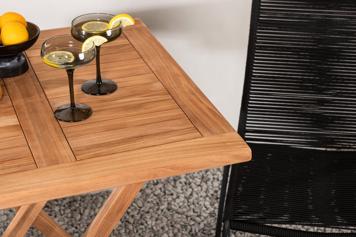 Garden Cafe Set Habanero – 3-piece Garden Furniture Set in Brown/Black