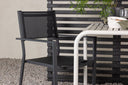 Garten Cafegruppe Florenz – 3-teiliges Gartenmöbel-Set in Beige/Schwarz