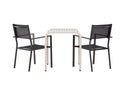 Garten Cafegruppe Florenz – 3-teiliges Gartenmöbel-Set in Beige/Schwarz