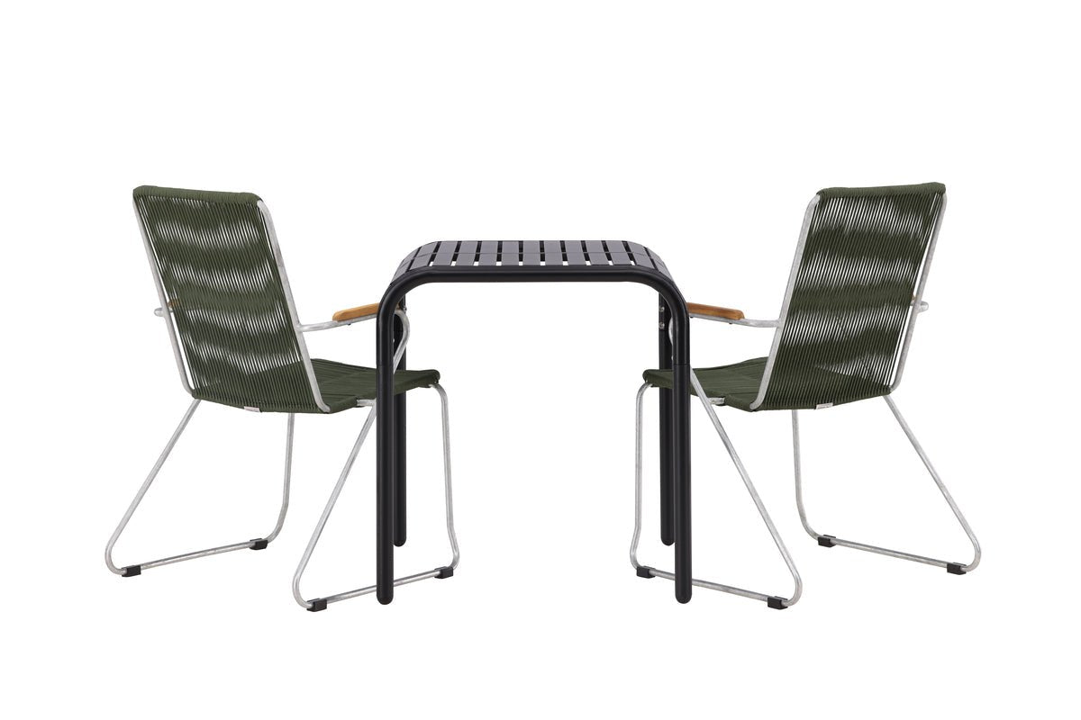 Garten Cafegruppe Kaloro – 3 teiliges Set in Grün