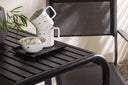 Garten Cafegruppe Levina – 3 teiliges Möbel-Set in Schwarz