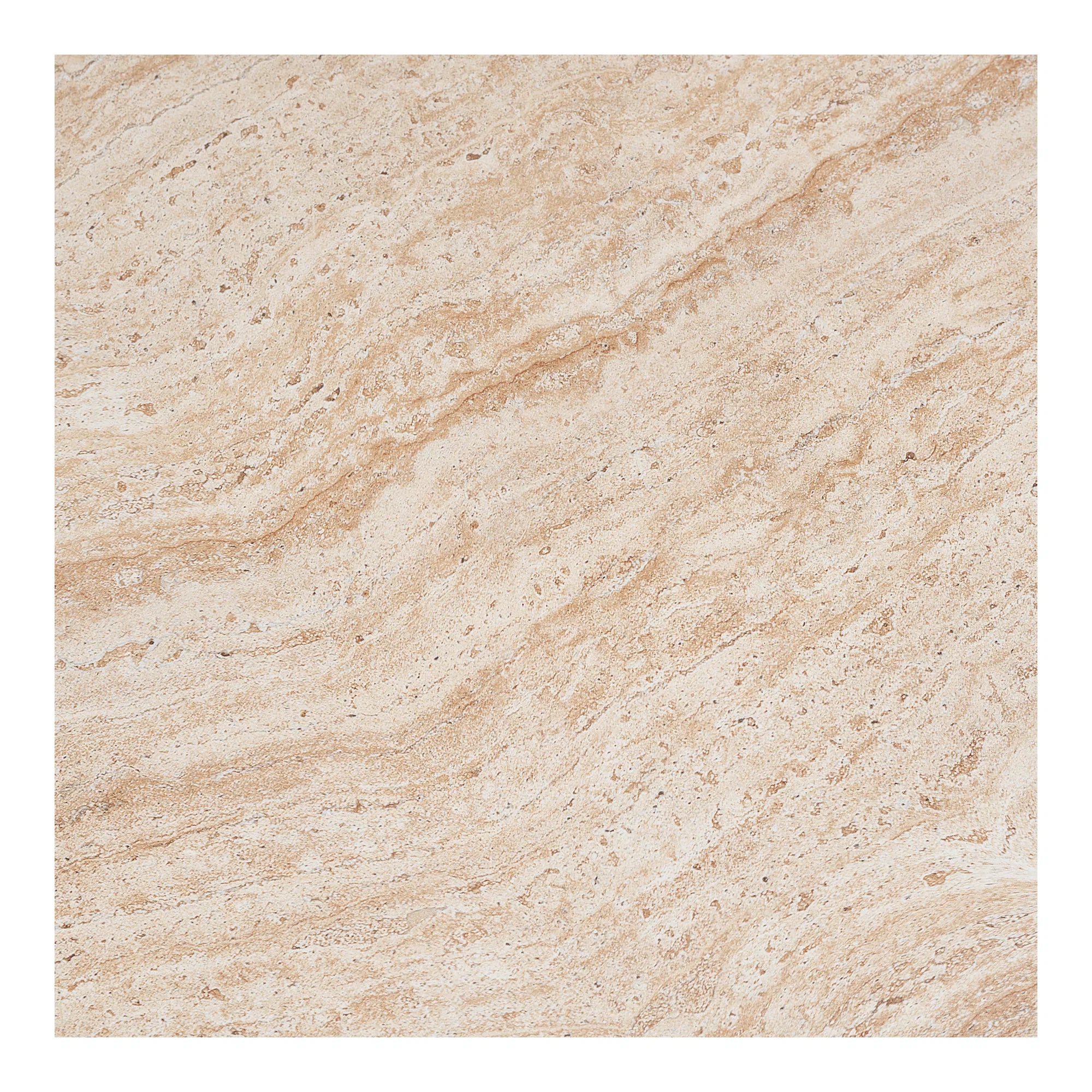 Garten Couchtisch Caluna – mit geriffelter Basis aus Faserlehm in Naturton