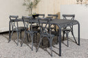 Garten Essgruppe Canggu – 7-teiliges Gartenmöbel-Set aus Aluminium