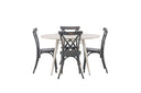 Garten Essgruppe Jonny – 5-teiliges Gartenmöbel-Set mit rundem Tisch aus Aluminium