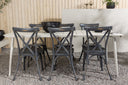 Garten Essgruppe Livious – 7-teiliges Gartenmöbel-Set für bis zu 6 Personen