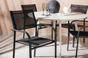 Garten Essgruppe Novira – 5-teiliges Set in Beige/Schwarz