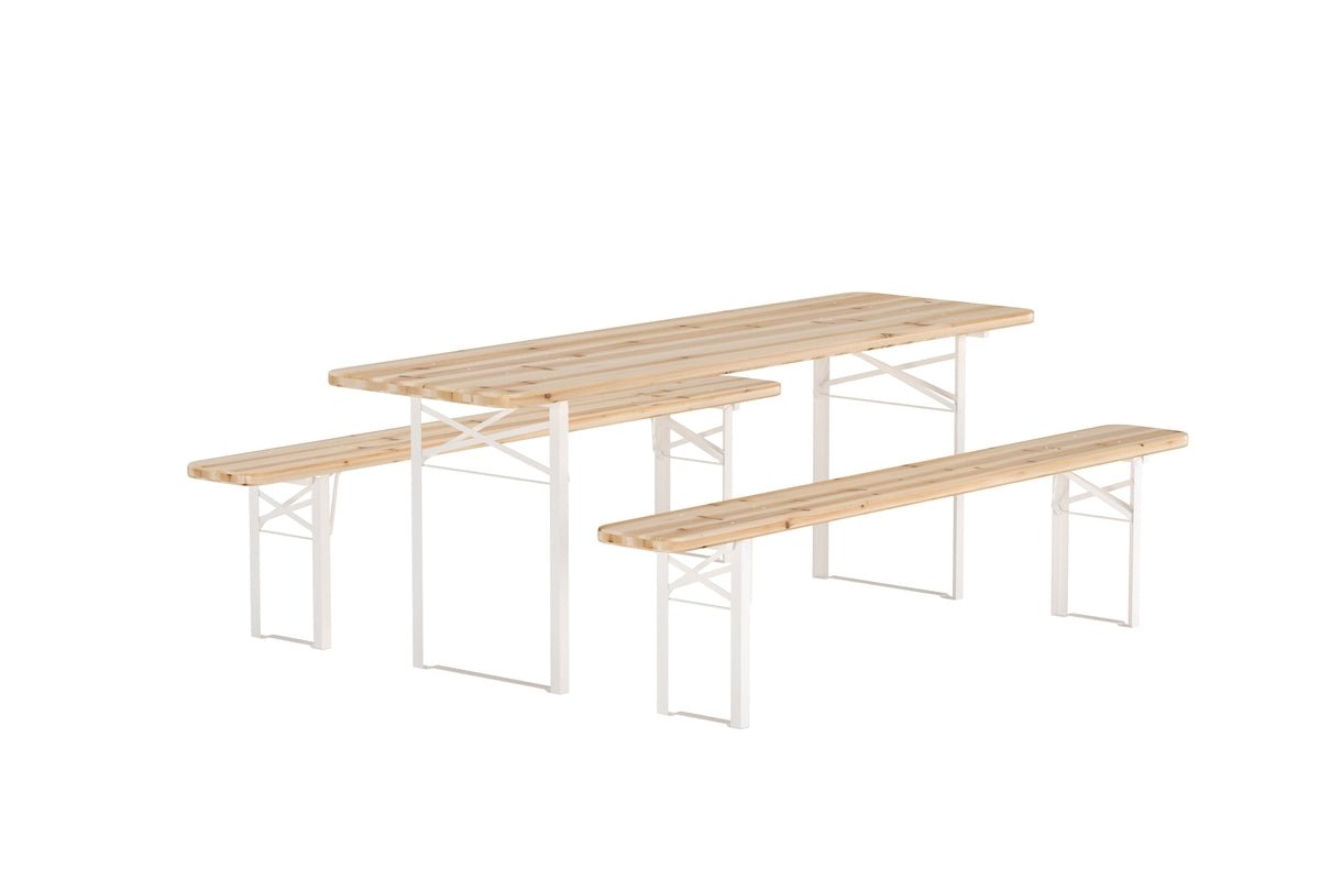 Garten Essgruppe Orelia – 3-teiliges Set in Edelfichtenoptik