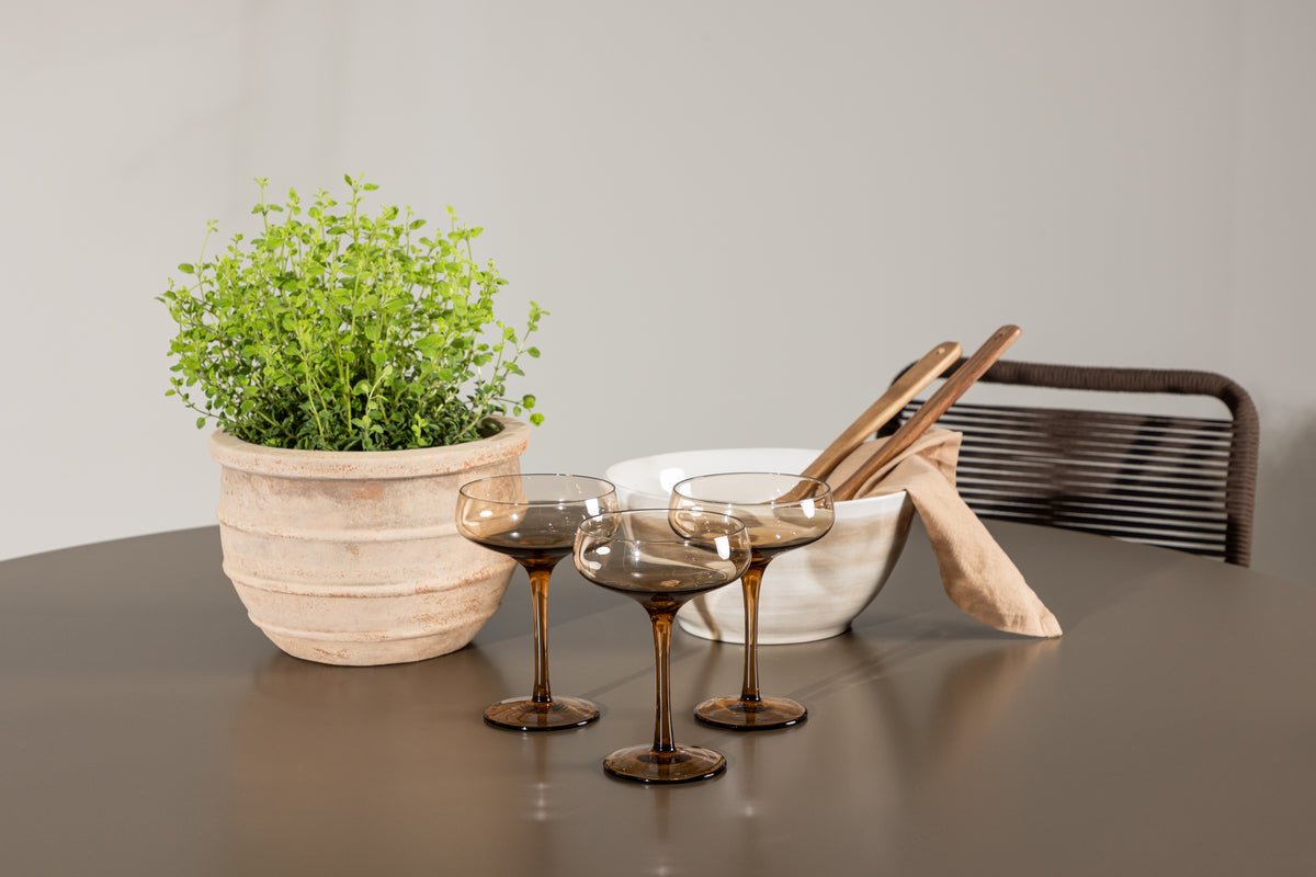 Garten Essgruppe Santa – 5-teiliges Gartenmöbel-Set mit rundem Tisch