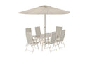 Garten Essgruppe Toulouse – 8-teiliges Gartenmöbel-Set in Beige