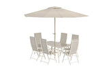 Garten Essgruppe Toulouse – 8-teiliges Gartenmöbel-Set in Beige