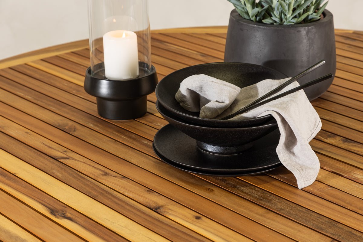 Garten Esstisch Aurelia - Ø 150cm aus Akazienholz in Naturoptik