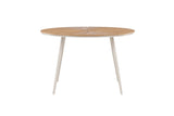 Garten Esstisch Capri - Ø 120cm aus Polywood und Aluminium in Beige oder Schwarz