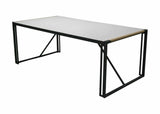Garten Esstisch Lorenzo - 200x90 cm mit einer Tischplatte aus Glas und Teakholz