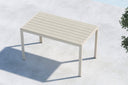 Garten Esstisch Siena - 140x80 cm aus Aluminium und Polywood in Beige oder Schwarz