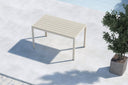 Garten Esstisch Siena - 140x80 cm aus Aluminium und Polywood in Beige oder Schwarz