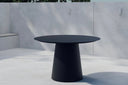 Garten Esstisch Solea - Ø 120cm aus Aluminium in Schwarz oder Beige
