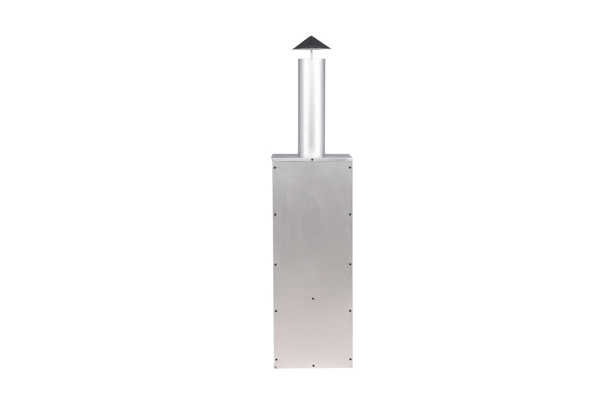 Garten Kamin Arne - aus Stahl mit Schornstein in Silber
