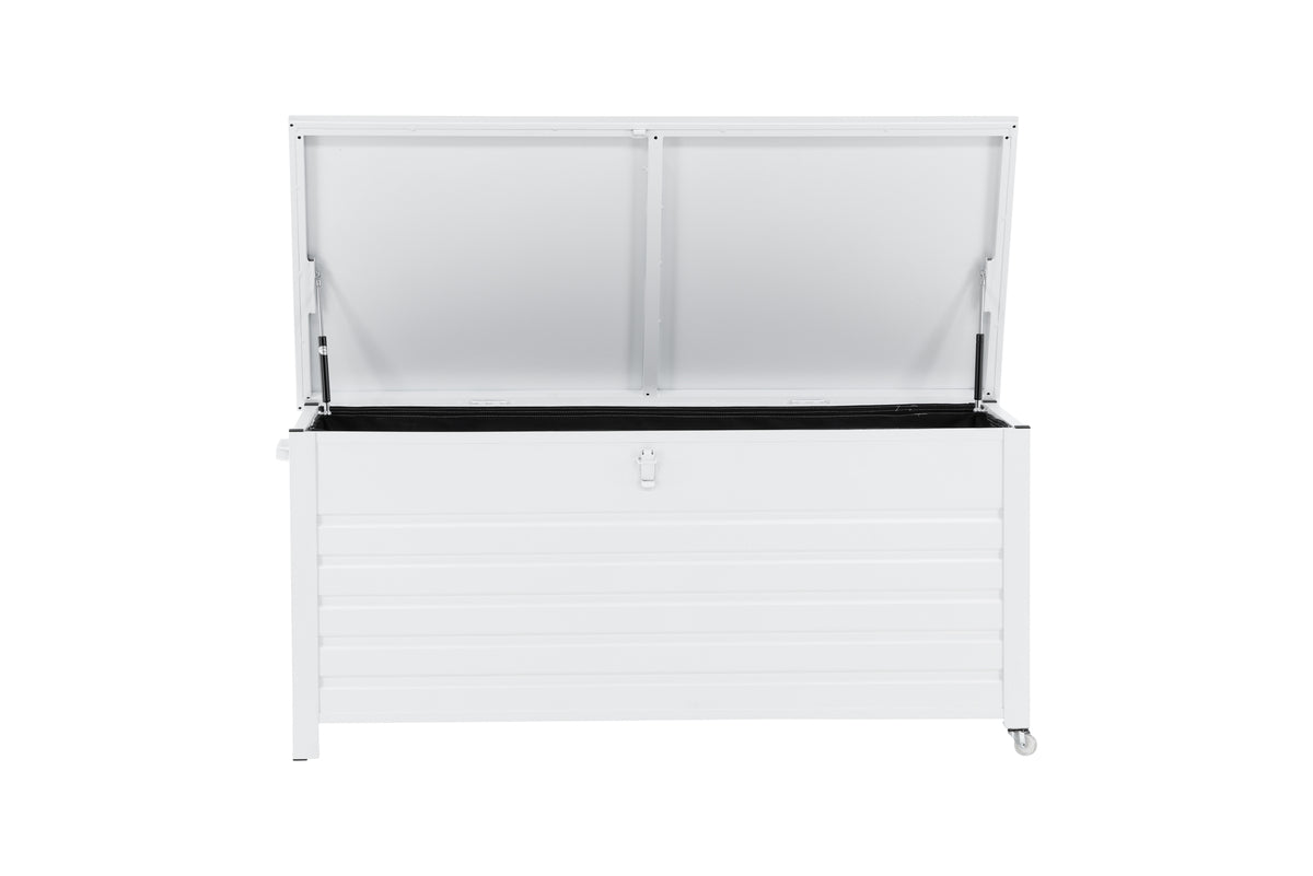 Garten Kissenbox Erika - Aus weißem Aluminium
