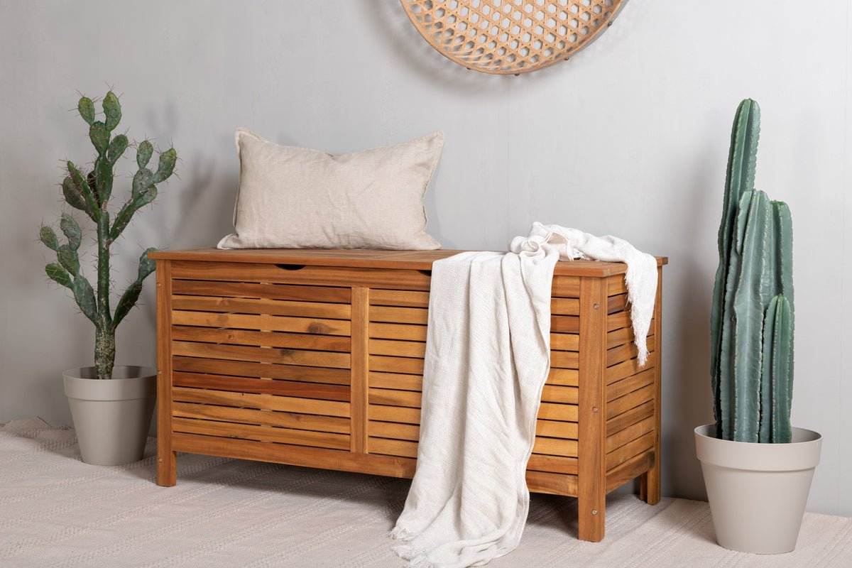 Garten Kissenbox Melissa - Aus Akazie in Natur-Optik