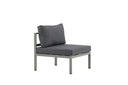 Garten Loungesessel Borelio - Outdoor-Sessel aus Aluminium & Stoff