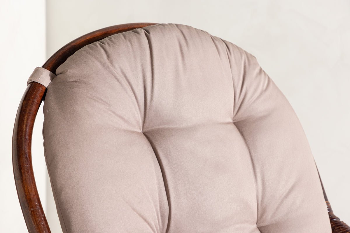 Garden Lounge Chair Finn - made of Rattan in Dark Walnut