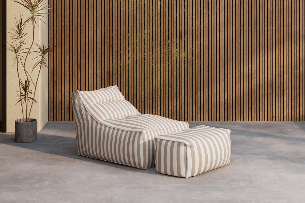 Garden lounge chair Hello combo - Available in White/Brown or Beige