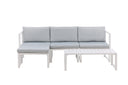 Garten Loungeset Alicia – mit hellgrauen Kissen & Couchtisch