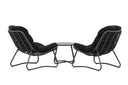 Garten Loungeset Carla – 3-teiliges Set in Anthrazit mit Sesseln & Tisch