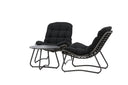 Garten Loungeset Carla – 3-teiliges Set in Anthrazit mit Sesseln & Tisch