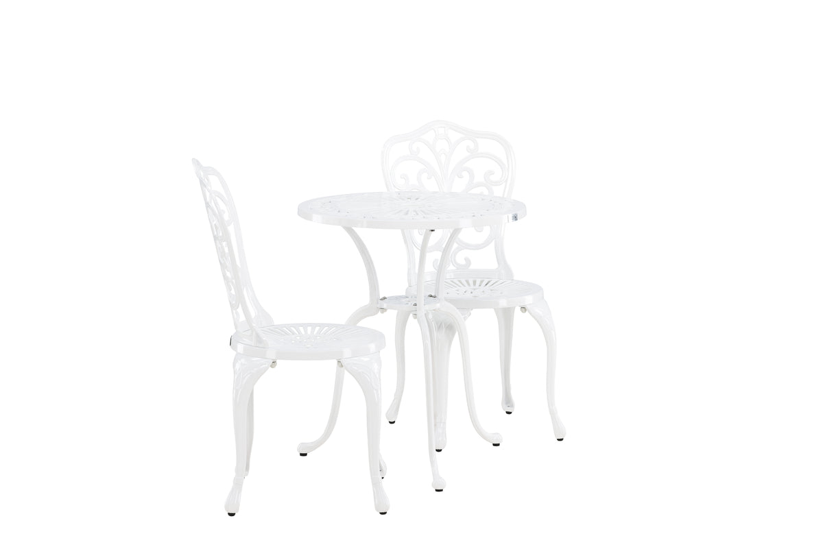 Garten Loungeset Elyra – 3-teiliges Set mit Stühlen & Tisch in 2 Farben