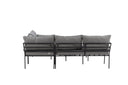 Garten Loungeset Felicita – Ecksofa mit 4 Sitzplätzen und Couchtisch