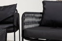 Garten Loungeset Kim - mit Rückenlehne aus Polyesterseil