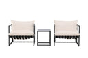 Garten Loungeset Naomi – mit Glastisch & wetterfesten Kissen