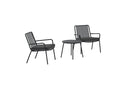 Garten Loungeset Ravo – 3-teiliges Set mit Stühlen & Tisch