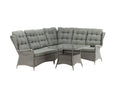 Garten Loungeset Samui – aus Aluminium & Polyrattan mit Glas-Couchtisch