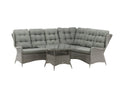Garten Loungeset Samui – aus Aluminium & Polyrattan mit Glas-Couchtisch