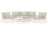 Garten Loungeset Santorini – wetterfest in mediterranem Design mit Kissen
