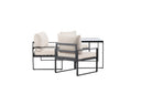 Garten Loungeset Sovana – 3-teilig in Schwarz/Weiß & Beige