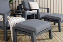 Garten Loungeset Tavira – 5-teiliges Outdoor-Sessel-Set in Schwarz