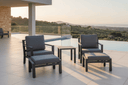 Garten Loungeset Tavira – 5-teiliges Outdoor-Sessel-Set in Schwarz