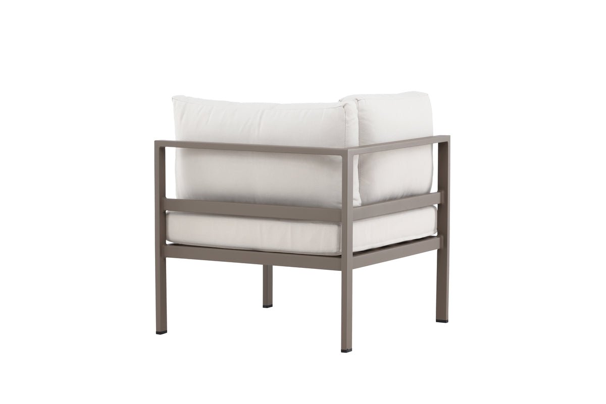 Gartenbank Eckmodul Nero - Aus Aluminium in Schwarz, Braun und Beige