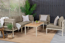 Gartenbank Modul Borelio - In beigem oder braunem Aluminium
