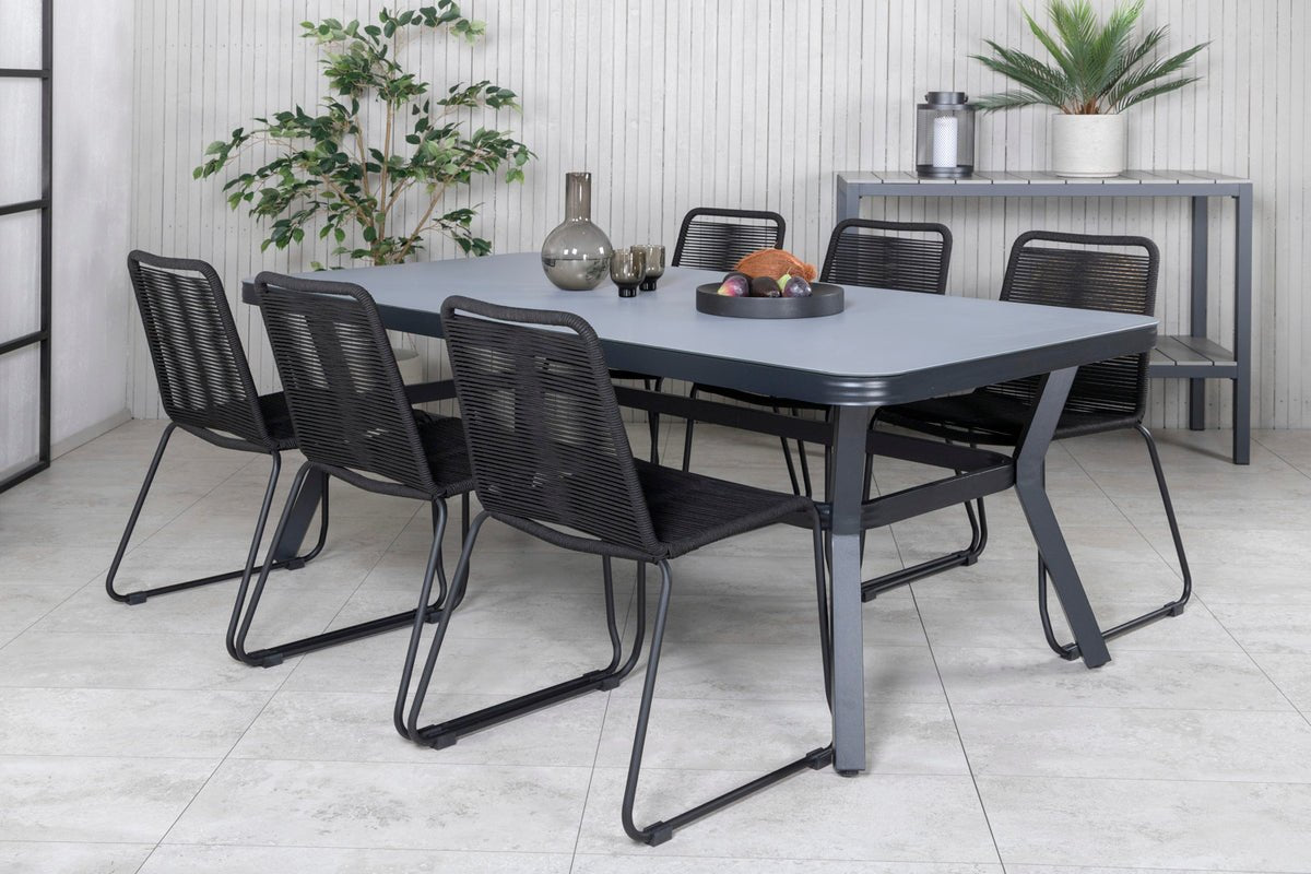Gartentisch Amaré - eine Kombination aus matter Glasplatte und Aluminiumgestell