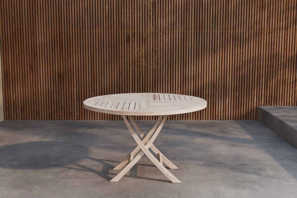 Gartentisch Serano - Runder Gartentisch aus massivem Akazienholz