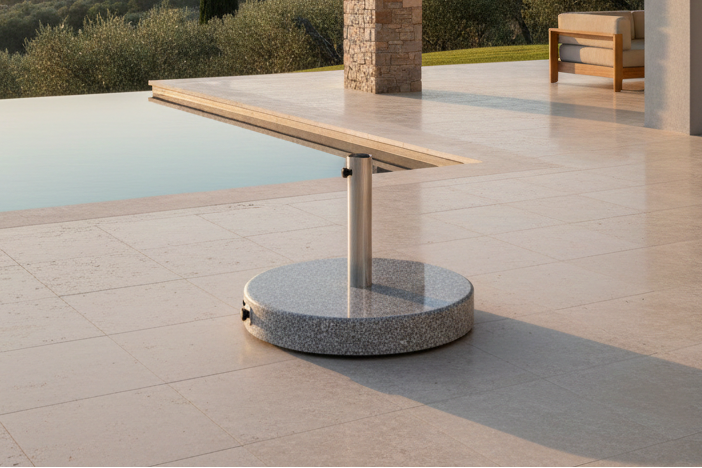 Umbrella Stand Hannover - Round, Available in 2 Colors (Marble Look)