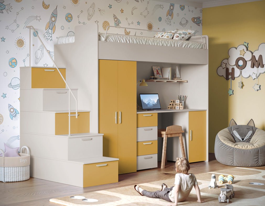 Children's loft bed Dream matte surface
