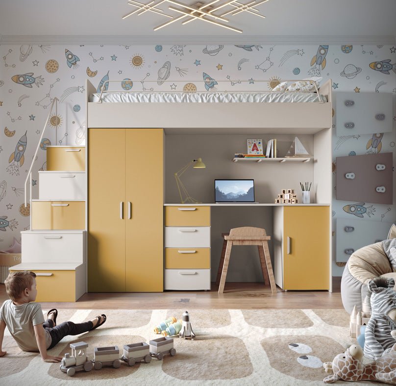 Children's loft bed Dream matte surface