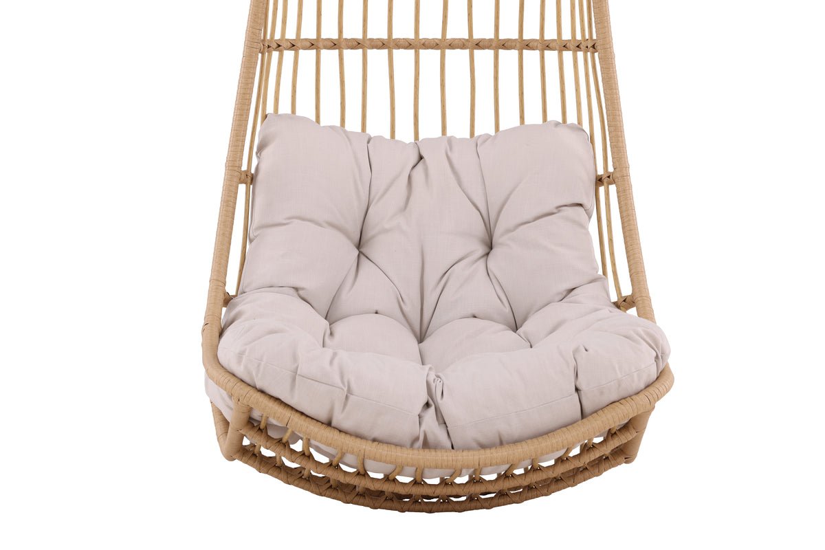 Hängesessel Kaelis - aus Rattan in Beige