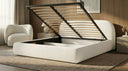 Designer Upholstered Bed Luma in Bouclé with Storage
