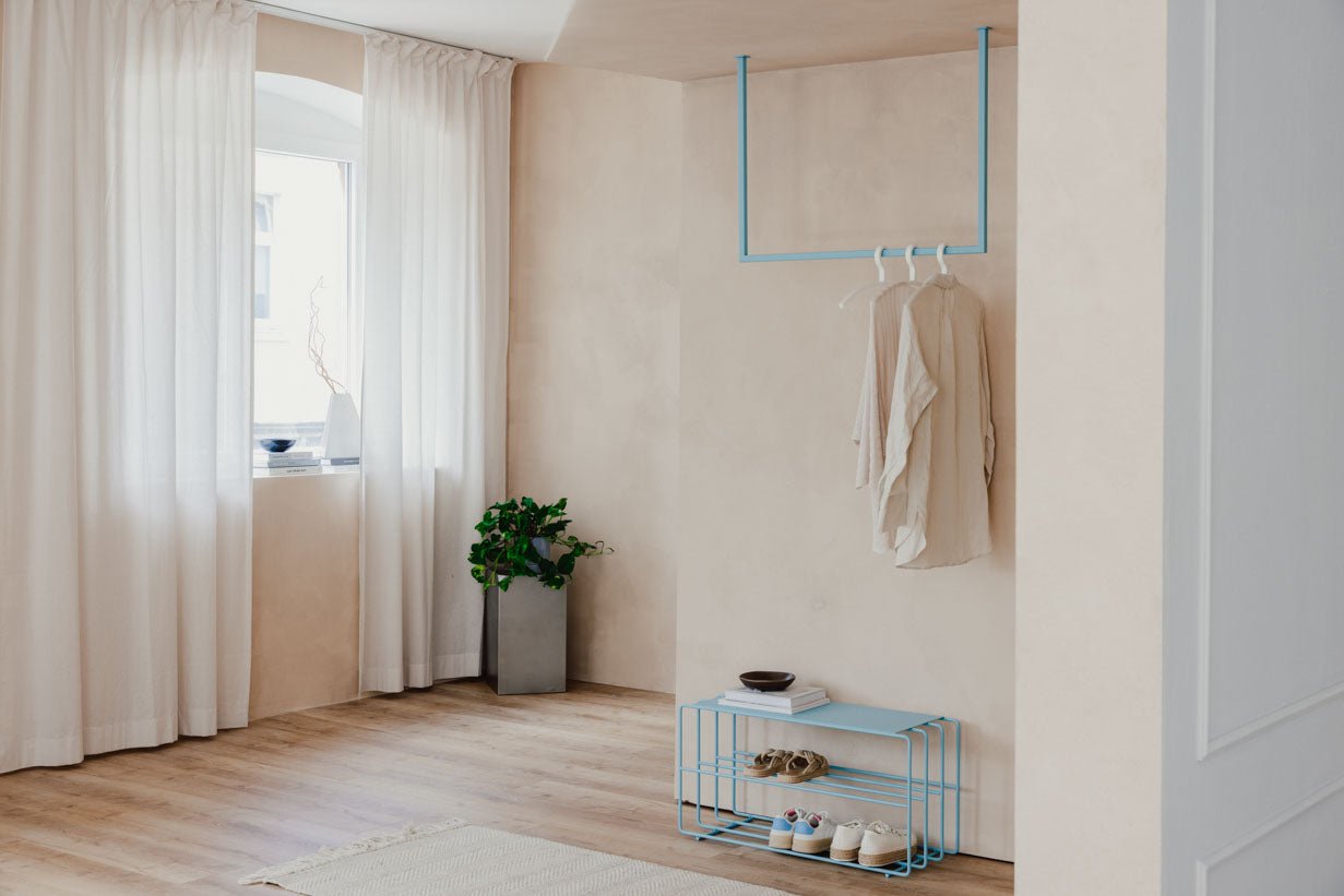 Schuhregal Neva – Metallregal mit Loft-Flair in vielen Farben